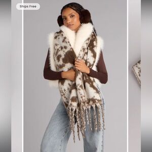 windsor soft cow print scarf